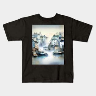 Misty harbour morning Kids T-Shirt